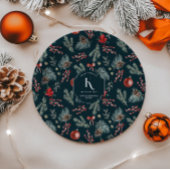 Assiettes En Carton Winter Botanicals | Monogram Christmas