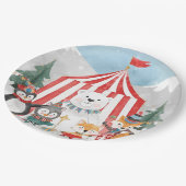 Assiettes En Carton Winter Circus Animals (Angle)