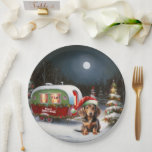 Assiettes En Carton Winter Dachshund Caravan Christmas Adventure<br><div class="desc">Laissez-vous tenter par la magie d'une nuit d'hiver enneigée alors qu'une caravane glisse gracieusement à travers le paysage illuminé par la lune. La beauté sereine de la neige scintillante et l'éclat enchanteur de la lune créent une scène captivante, promettant une aventure de Noël inoubliable remplie de chaleur, de joie et...</div>