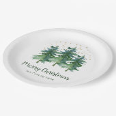 Assiettes En Carton Winter Forest Merry Christmas Company (Angle)