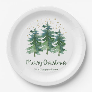Assiettes En Carton Winter Forest Merry Christmas Company