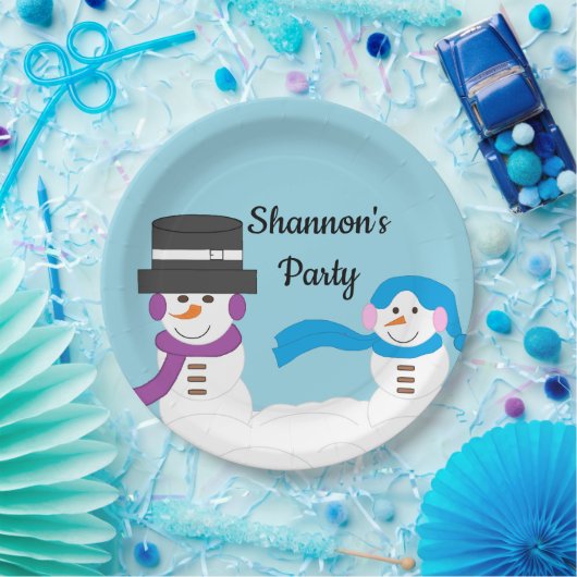 Assiettes En Carton Winter is Snowy: (Fête)