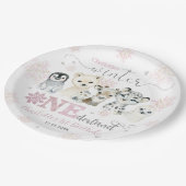 Assiettes En Carton Winter Onederland Arctic Animals Snow 1st Birthday (Angle)