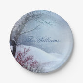 Assiettes En Carton Winter Wonderland Mariage (Devant)