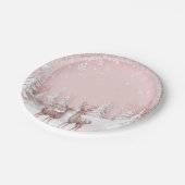 Assiettes En Carton Winter Wonderland Plaques d'anniversaire | Rose et (Angle)