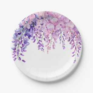 Assiettes En Carton Wisteria rose lilas