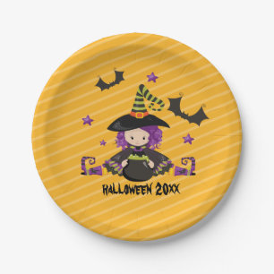 Assiettes En Carton Witch Cauldron Bats Halloween Enfants Halloween Pa