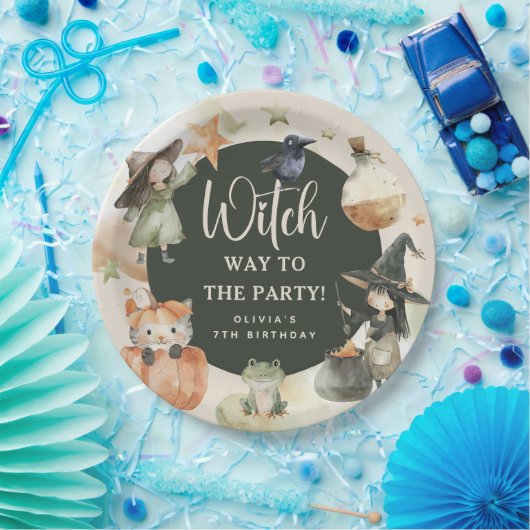 Assiettes En Carton Witch Way to the Party' Kids Halloween Birthday (Fête)