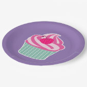Assiettes En Carton WIth Polka Dot Cherry (Angle)