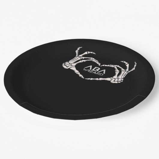 Assiettes En Carton Wizard Classic - Skeleton Hands Heart (Angle)