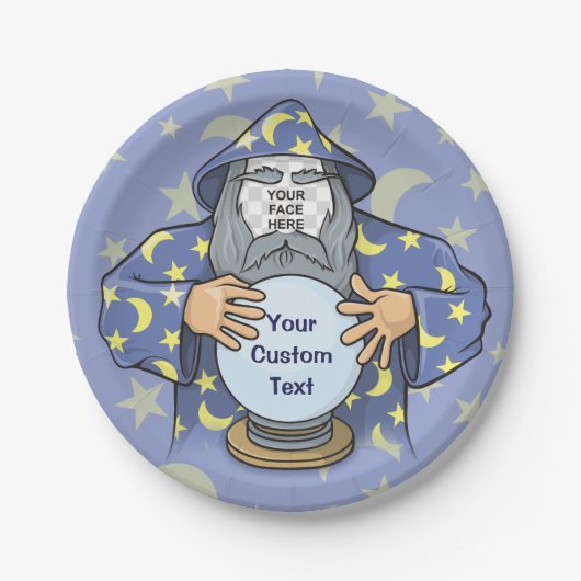 Assiettes En Carton Wizard with your face (Devant)