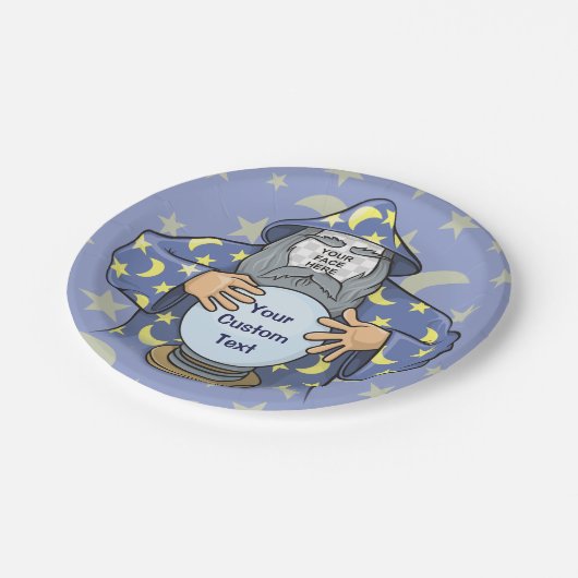 Assiettes En Carton Wizard with your face (Angle)