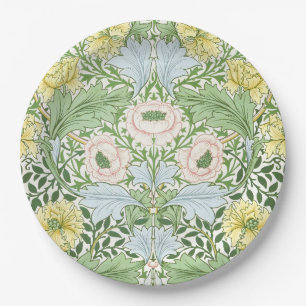 Assiettes En Carton Wm Morris Myrtle Floral Art Nouveau Lumineux