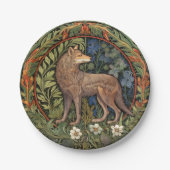Assiettes En Carton Wolf dans la forêt Art nouveau (Devant)