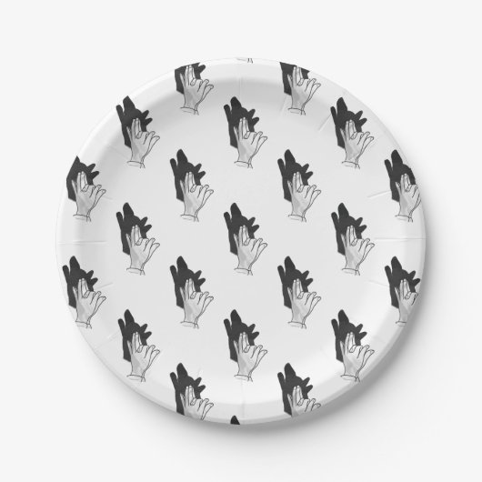 Assiettes En Carton Wolf Silhouette (Devant)