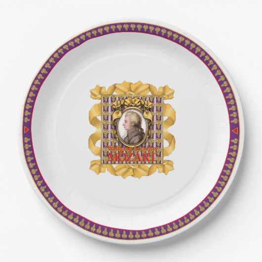 Assiettes En Carton Wolfgang Amadeus Mozart (Devant)