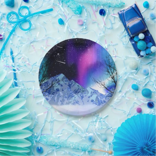 Assiettes En Carton Wonderlights Winter Plaque de papier (Fête)