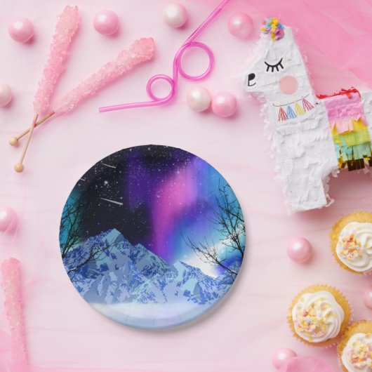 Assiettes En Carton Wonderlights Winter Plaque de papier (Fête)