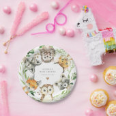 Assiettes En Carton Woodland Animals Baby Shower Paper Plates (Fête)