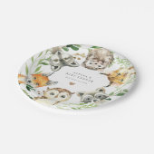 Assiettes En Carton Woodland Animals Baby Shower Paper Plates (Angle)
