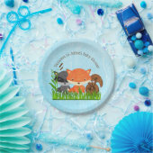 Assiettes En Carton Woodland Créatures Plaques de papier Baby shower (Fête)