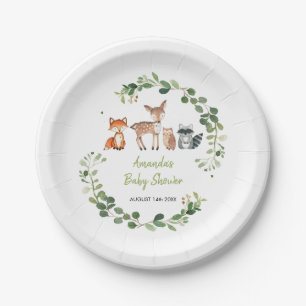 Assiettes En Carton Woodland Forest Oh Boy Baby shower