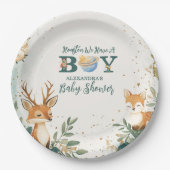 Assiettes En Carton Woodland Houston Nous Avons Un Garçon De L'Espace (Devant)