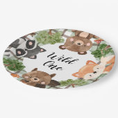 Assiettes En Carton Woodland Paper Plates Wild One Plates (Angle)