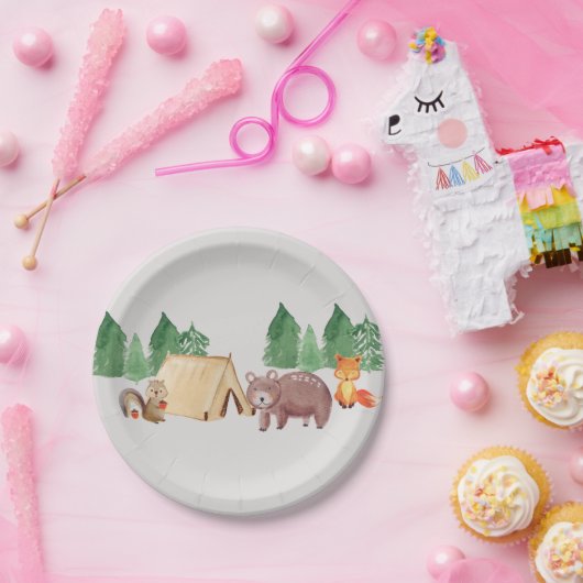 Assiettes En Carton Woodland Wild ONE (Fête)