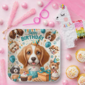 Assiettes En Carton Woof-tastic Chien Joyeux Anniversaire de la table (Fête)