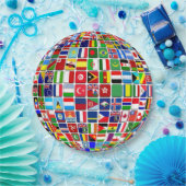 Assiettes En Carton World Flags Globe, International, (Fête)