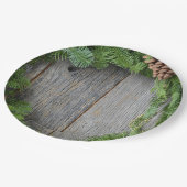 Assiettes En Carton Wreath de Noël (Angle)