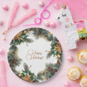 Assiettes En Carton Wreath de Noël (Fête)