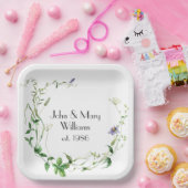 Assiettes En Carton Wreath Fleur sauvage (Fête)