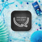 Assiettes En Carton Wreath Laurel Sur Black Rock (Fête)