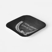 Assiettes En Carton Wreath Laurel Sur Black Rock (Angulaire)