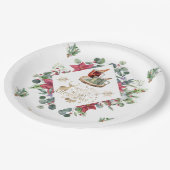 Assiettes En Carton Wreath Script Winter Vous Souhaite Un Joyeux Noël (Angle)