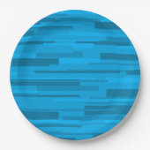Assiettes En Carton Wright Mid-Century Moderniste Motif bleu (Devant)