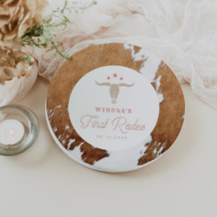 Assiettes En Carton WYNONA Pink Cowgirl Premier Rodéo fête d'anniversa
