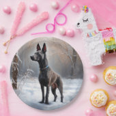 Assiettes En Carton Xoloitzcuintli Laisser neiger Noël (Fête)