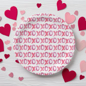 Assiettes En Carton XOXO Valentine's Day Patterned