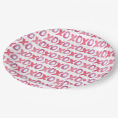 Assiettes En Carton XOXO Valentine's Day Patterned (Angle)