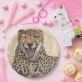 Assiettes En Carton Yawning Cheetah (Fête)