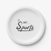Assiettes En Carton Yay Sports drôle (Devant)