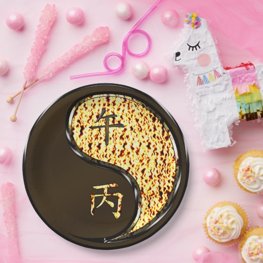 Assiettes En Carton Year of the Fire Horse (Fête)