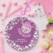 Assiettes En Carton Yee Haw Purple Disco Cowgirl Rodeo Anniversaire (Fête)