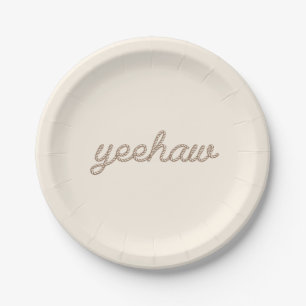 Assiettes En Carton Yeehaw Corde Mon premier Rodéo Plaque de fête d'an
