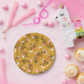 Assiettes En Carton Yellow background flowers (Fête)