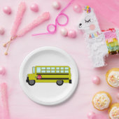 Assiettes En Carton Yellow School Bus with Stop Sign (Fête)