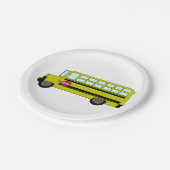 Assiettes En Carton Yellow School Bus with Stop Sign (Angle)